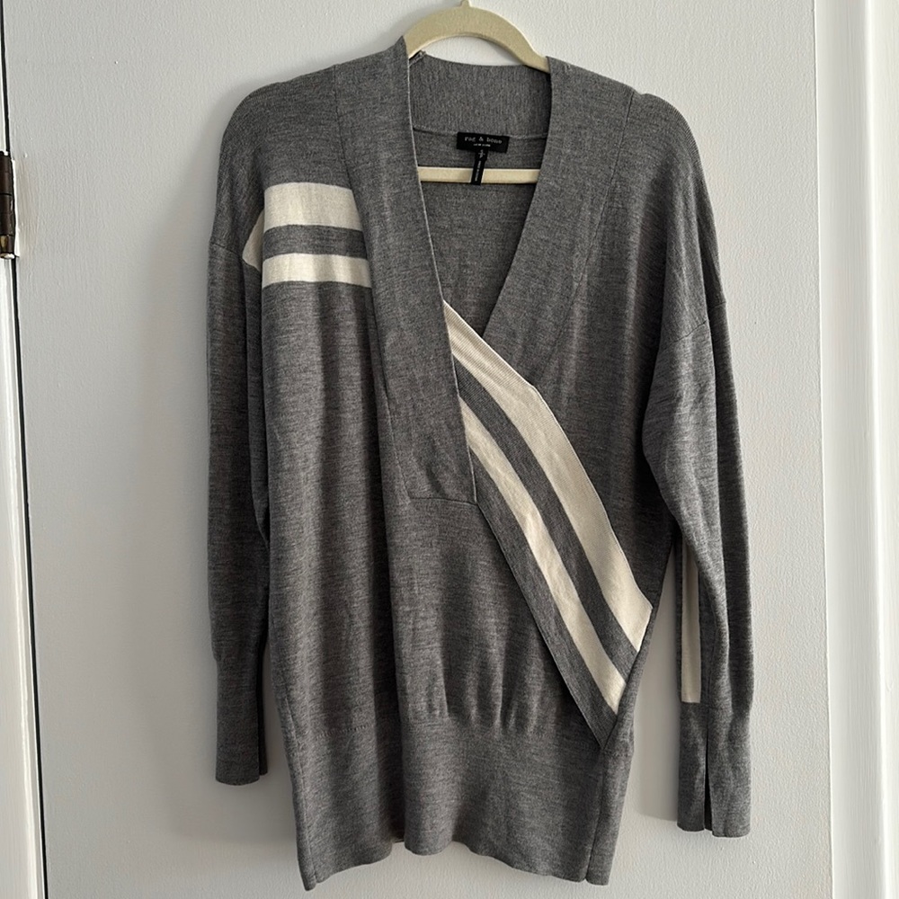 Rag and Bone Greg and white sweater